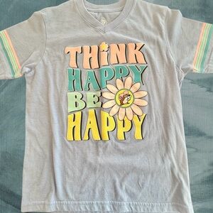 Buc-ees Girls YM Super Cute ‘Think Happy Be Happy’ Short Sleeve T-Shirt